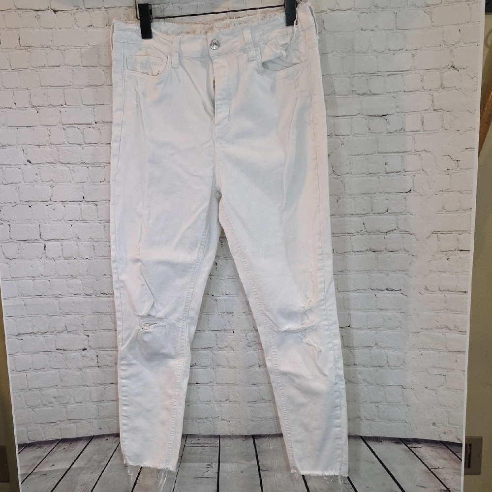 Altar'd State Crisp White Ankle Jeans
